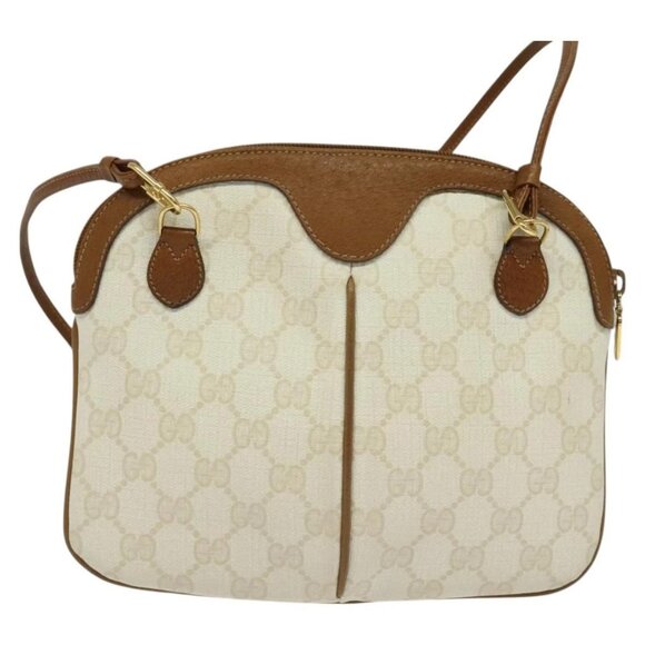 GUCCI GG Supreme Shoulder Bag PVC White Gold 904 02 047 Auth BA3348 - Picture 2 of 16